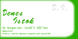 denes istok business card